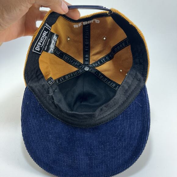 OL Reign Golden Crown Corduroy Hat Blue Khaki Strapback Soccer Seattle Be Bold - Picture 6 of 7